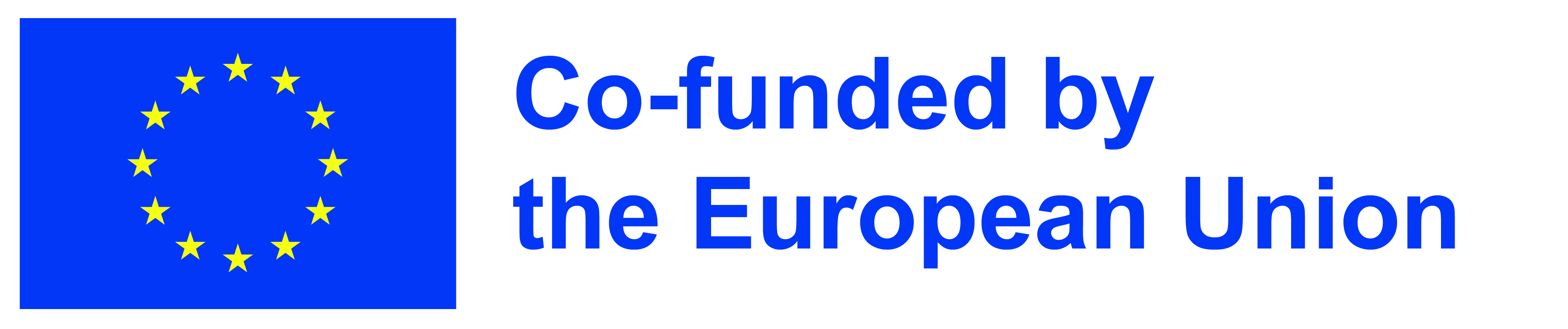 Logo Europese Unie met tekst co-funded by the EU